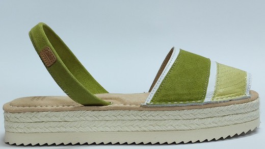 Sandalias Y Zue Castell 2395 piel verde