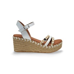 Sandalias Y Zue Popa ALBANY piel blanco