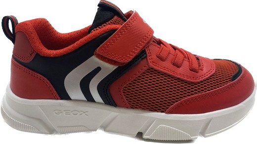 Sneakers Geox J16DMA nilon rojo