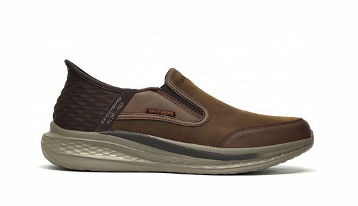 Zapatos Skechers 205237 piel vegana marrón