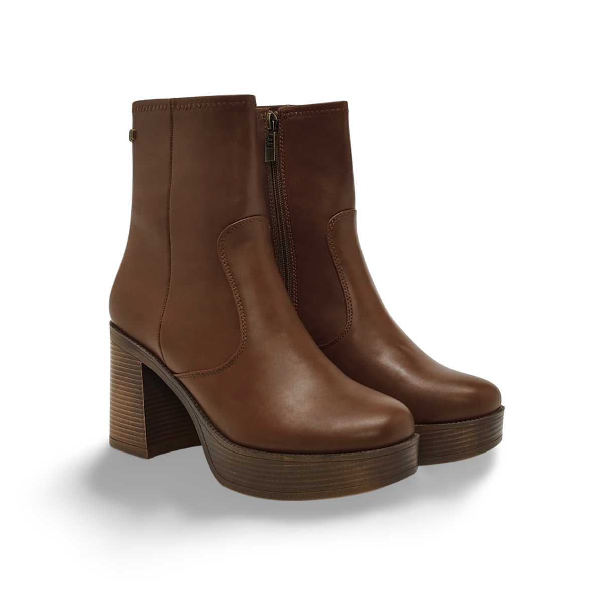 Botas Y Botines Mustang 50531 piel vegana marrón — Calzados dima