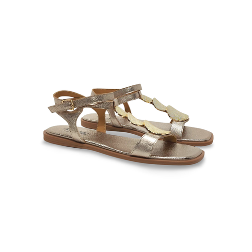 Sandalias Y Zue Alpe 5592 piel dorado