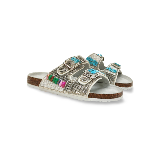 Sandalias Y Zue Asso 17982 piel vegana plateado