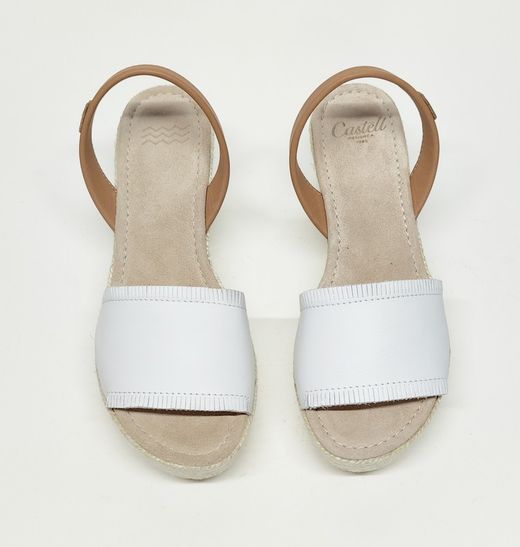 Sandalias Y Zue Castell 2018 piel blanco