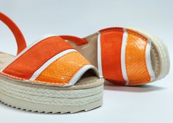 Sandalias Y Zue Castell 2395 piel naranja