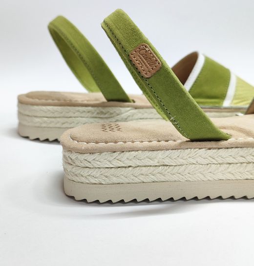 Sandalias Y Zue Castell 2395 piel verde