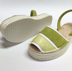 Sandalias Y Zue Castell 2395 piel verde