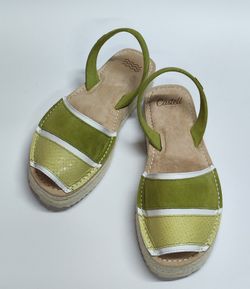 Sandalias Y Zue Castell 2395 piel verde