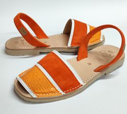 Sandalias Y Zue Castell 2495 piel naranja