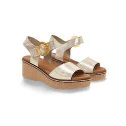 Sandalias Y Zue Fluchos 9450 piel dorado