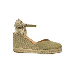 Sandalias Y Zue Mustang 51987 textil dorado