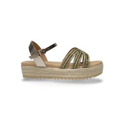 Sandalias Y Zue Mustang 54501 textil dorado