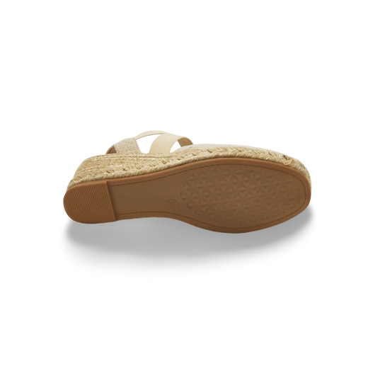 Sandalias Y Zue Mustang 55913 textil dorado