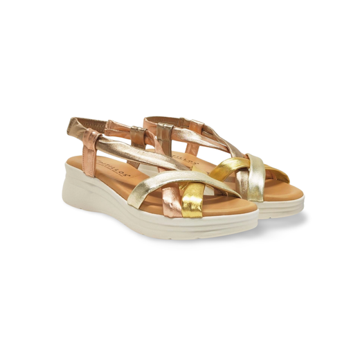 Sandalias Y Zue Pitillos 11291 piel dorado