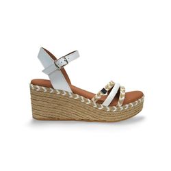 Sandalias Y Zue Popa ALBANY piel blanco