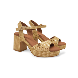 Sandalias Y Zue Popa DAIRA textil beig