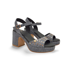 Sandalias Y Zue Popa DAIRA textil negro