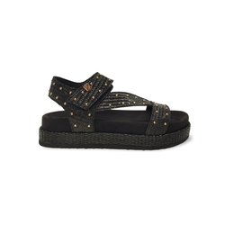 Sandalias Y Zue Popa NIANA textil negro