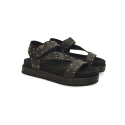 Sandalias Y Zue Popa NIANA textil negro