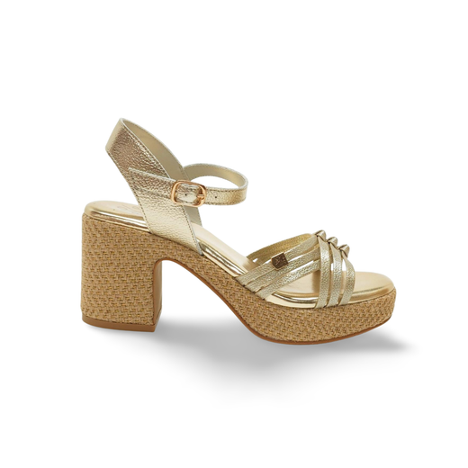 Sandalias Y Zue Popa VALVAS piel dorado
