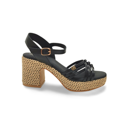 Sandalias Y Zue Popa VALVAS piel negro