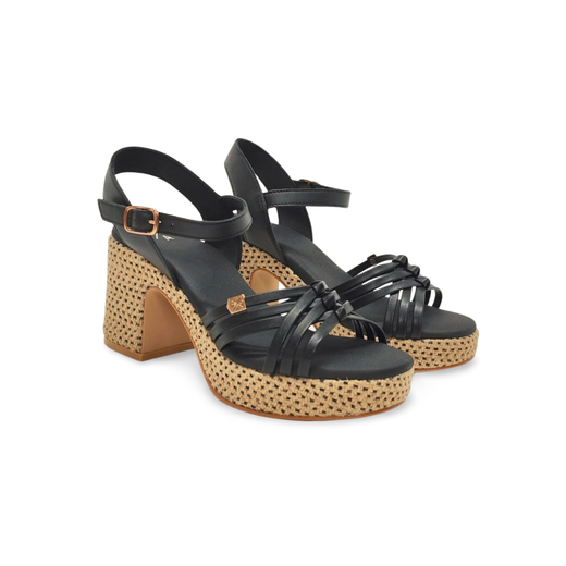 Sandalias Y Zue Popa VALVAS piel negro