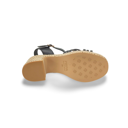 Sandalias Y Zue Popa VALVAS piel negro
