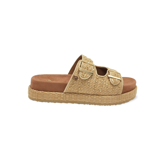 Sandalias Y Zue Popa XAGO textil beig