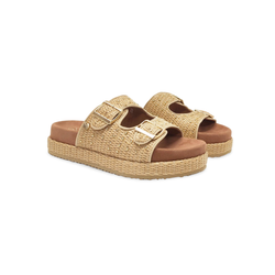 Sandalias Y Zue Popa XAGO textil beig