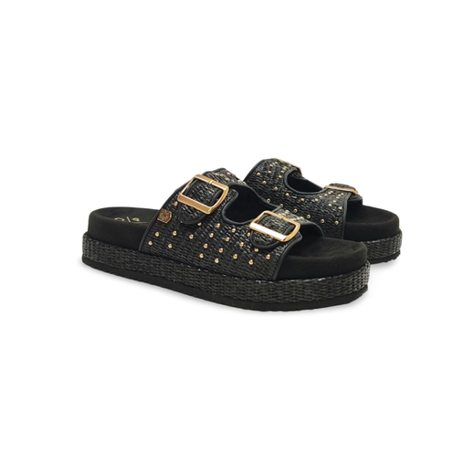 Sandalias Y Zue Popa XAGO textil negro