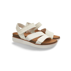 Sandalias Y Zue Skechers 163252 piel vegana blanco