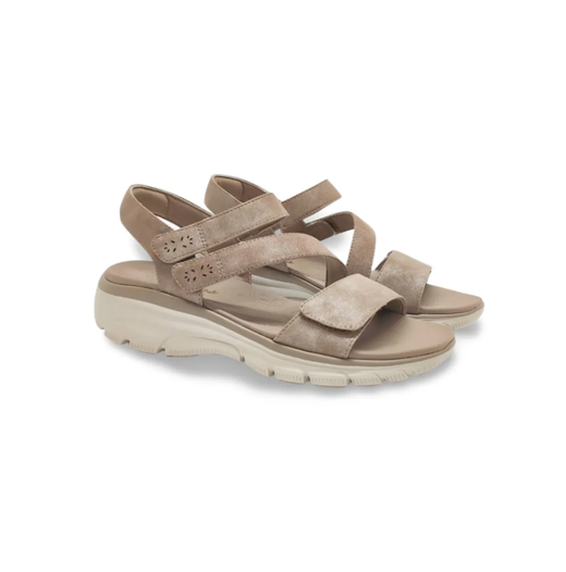 Sandalias Y Zue Skechers 163532 piel vegana taupe