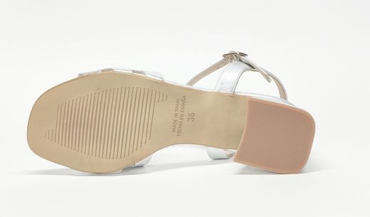 Sandalias Y Zue Tiziana 1242 piel plateado