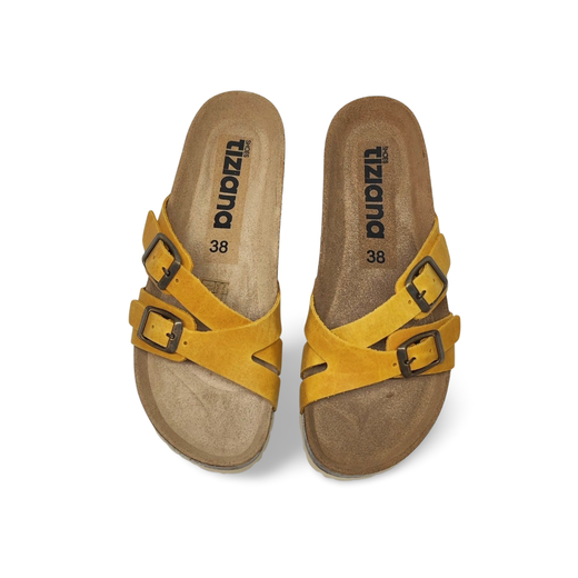 Sandalias Y Zue Tiziana DIANA piel mostaza