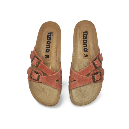Sandalias Y Zue Tiziana DIANA piel teja