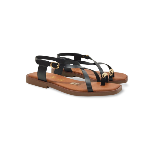 Sandalias Y Zue Tiziana SALOME piel negro