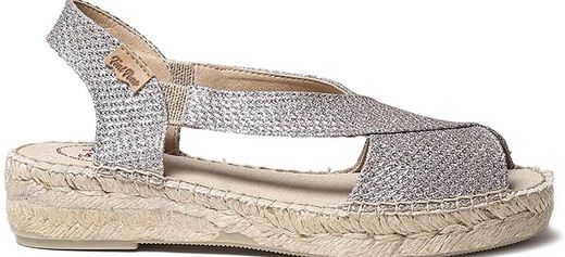 Sandalias Y Zue Toni Pons ELDA-S piel vegana plateado