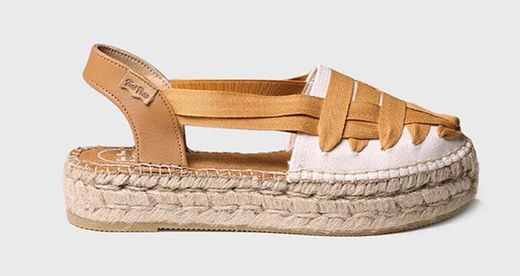 Sandalias Y Zue Toni Pons RIO textil mostaza
