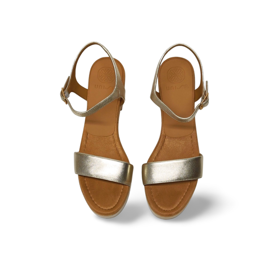 Sandalias Y Zue Unisa IRITA piel dorado
