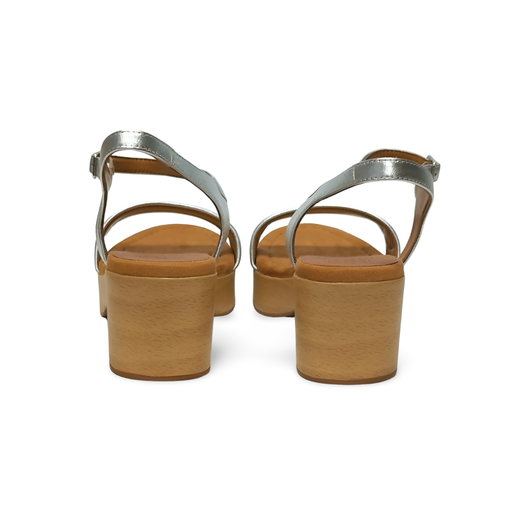 Sandalias Y Zue Unisa IRITA piel plateado