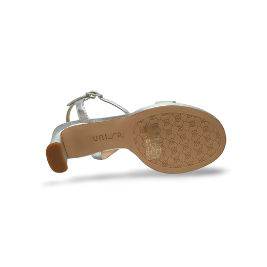 Sandalias Y Zue Unisa SORO piel plateado