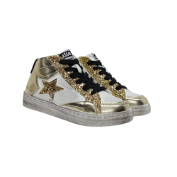 Sneakers Asso 18120 piel vegana dorado