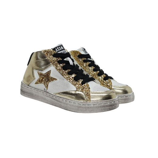 Sneakers Asso 18120 piel vegana dorado
