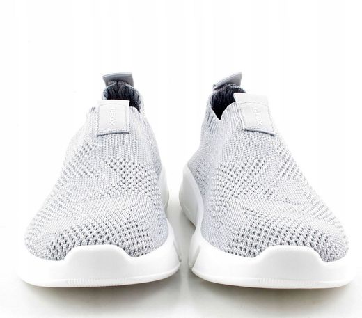 Sneakers Geox J25BLE nilon plateado