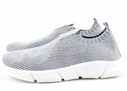 Sneakers Geox J25BLE nilon plateado