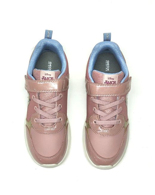 Sneakers Geox J46M4E piel vegana fucsia