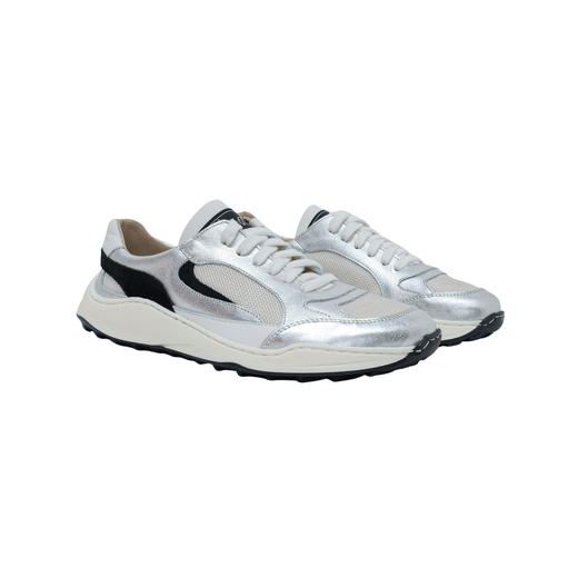Sneakers Mum ATLAS textil plateado