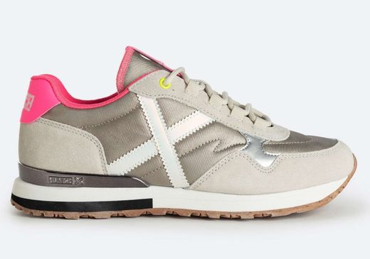 Sneakers Munich SANSET-42 textil plateado