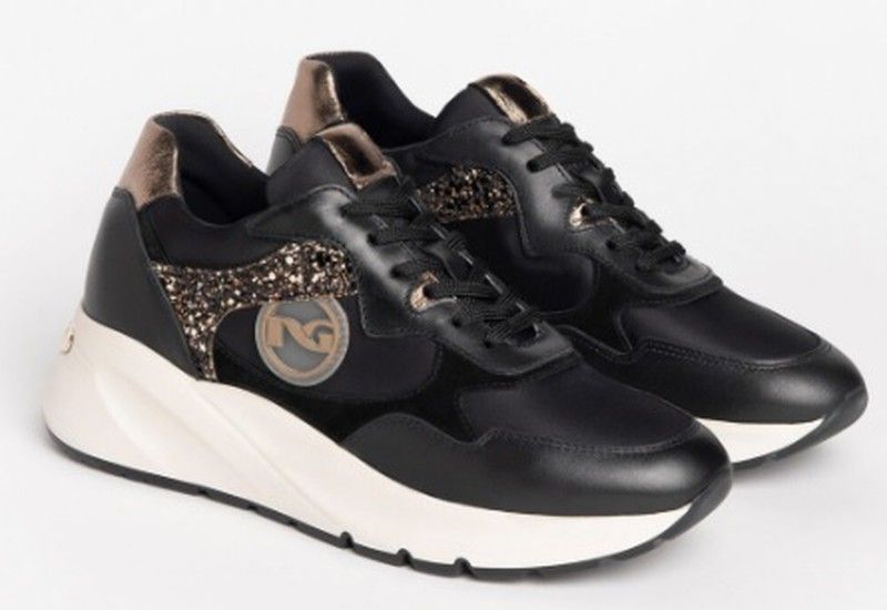Sneakers Nero Giardini I308310D 100 – Pelle Nera, Donna, Numero 37