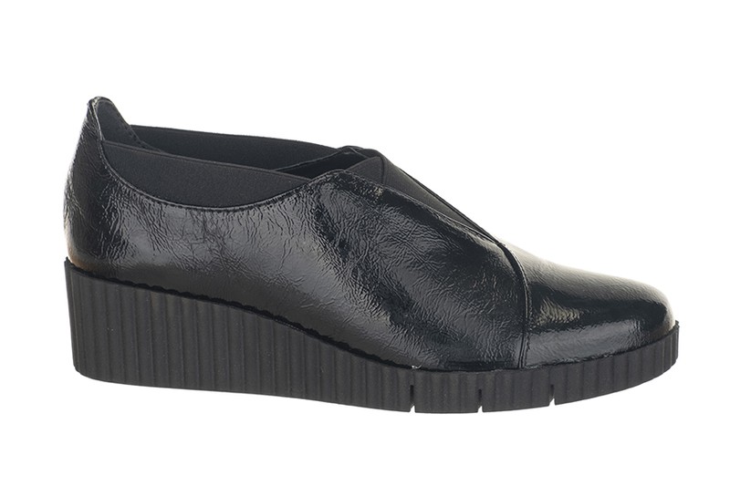 Contorno Huerta principal Zapatos Flexx ELASTIC charol negro — Calzados dima